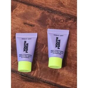 2x Youth Foria Deep Cleansing Green Tea Jelly Cleanser .33 Oz Each
